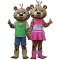 boy&girl leopard mascot costumes