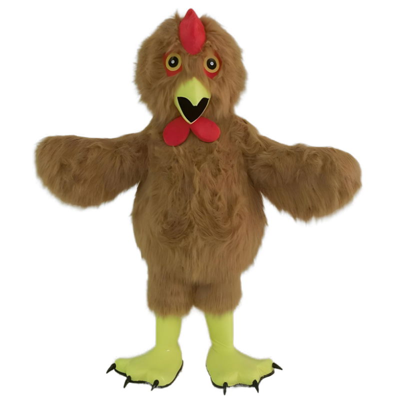 brown rooster mascot costume for adults