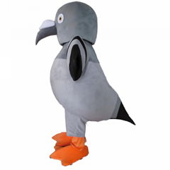 grey pigeon mascot costume