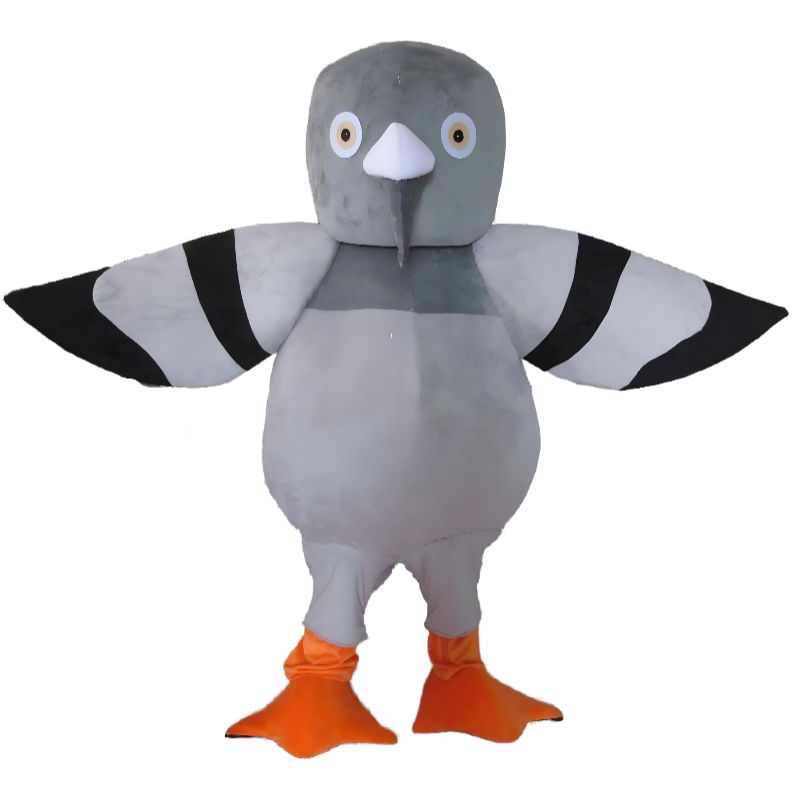 grey pigeon mascot costume