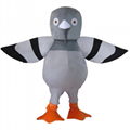 grey pigeon mascot costume