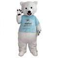 white polar bear mascot costume adult polar bear costume with logo