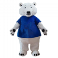 adult polar bear mascot costume