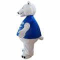 adult polar bear mascot costume