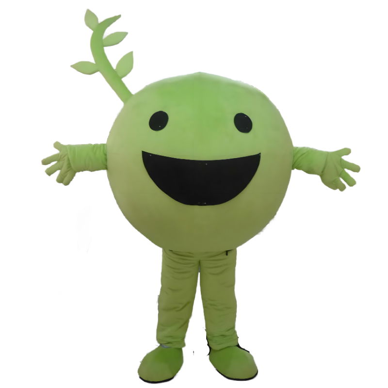 adult green Bean sprouts mascot costume