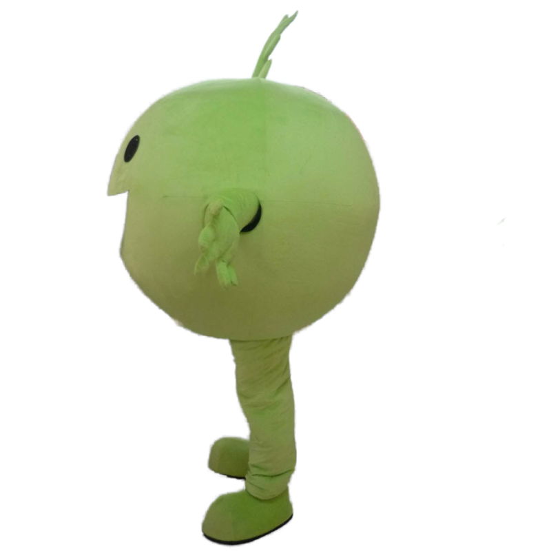 adult green Bean sprouts mascot costume 3