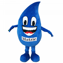 blue water drop mascot costume for adult