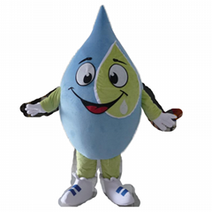 happy water drop mascot costume adult liquid water drop costume