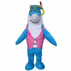 blue shark mascot costume adult shark costume