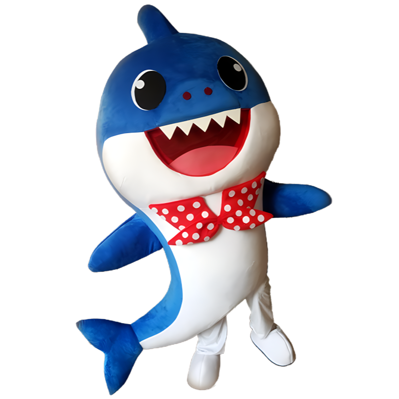 blue baby shark mascot costume for adult