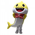 blue baby shark mascot costume for adult