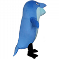 adult dolphin mascot costume blue dolphin costume