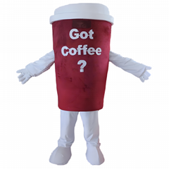 coffee cup mascot costume custom mascot costume