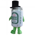 wine bottle mascot costume beer cans