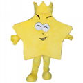 yellow star mascot costume adult star