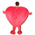 red heart mascot costume