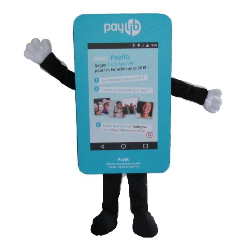 adult mobile phone mascot costume