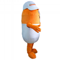 adult medicine pill capsule mascot costume