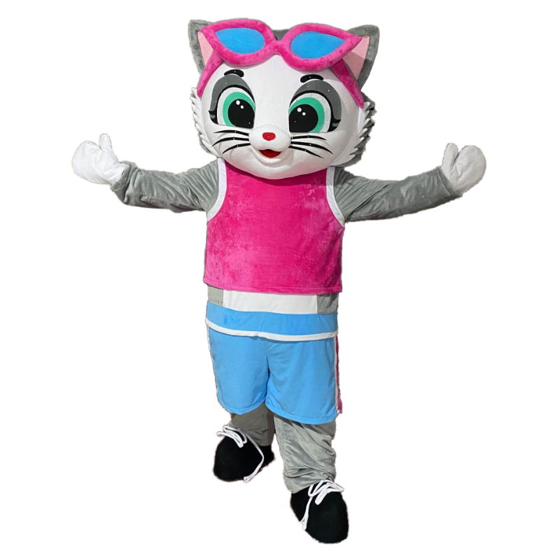 animal mascot costume adult kitty cat costume 2