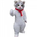 white cat mascot costume kitty costume for adult