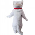 white cat mascot costume kitty costume for adult 4