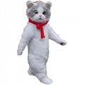 white cat mascot costume kitty costume