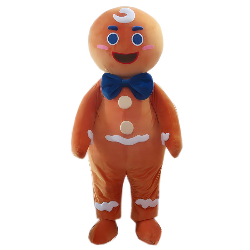 adult gingerbread man mascot costume for Christmas