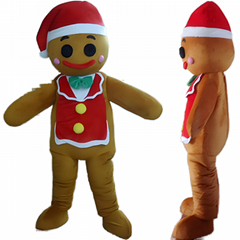adult gingerbread man mascot costume