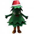 red santa hat Christmas Tree mascot