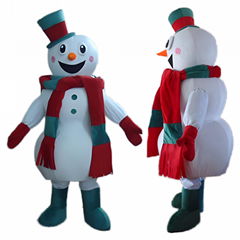 adult snowman mascot costume