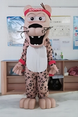 deluxe 3D sports mascot costume adult leopard mascot suit