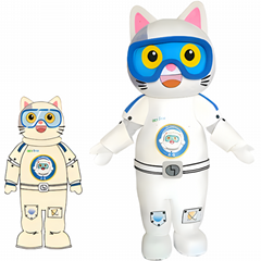 custom cartoon cat mascot costume for party carnival promotion advertising