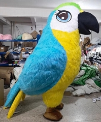 giant inflatable furry parrot bird mascot costume for adults