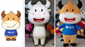 funny cute bulll cow custom mascot