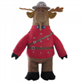 custom made 170cm high plush moose mascot stand statues