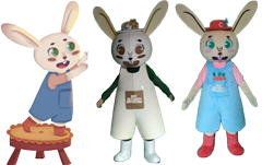 custom make bunny rabbit mascot costumes