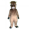 adult brown bull cow mascot costume outfit suit