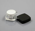  square acrylic cosmetic jar with black cap  4