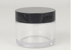 Transparent AS,PETG round 50g cream jar 