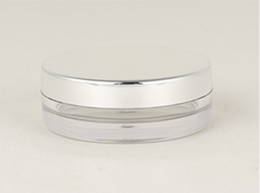 10g round small  PS clear cosmetic jar with silver cap