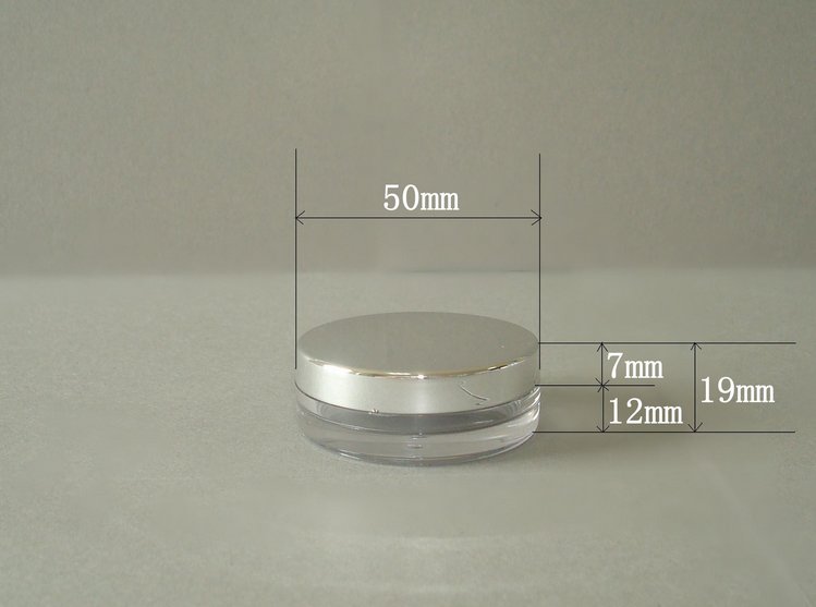 10g round small  PS clear cosmetic jar with silver cap 3