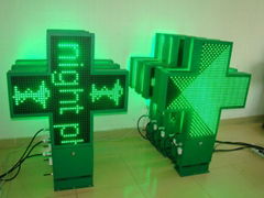 800mm*800mm green color led pharmacy cross