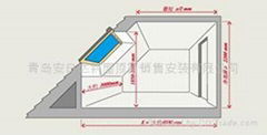 青岛厂家专业安装阁楼斜屋顶天窗