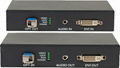 DVI-D Uncompressed Video Fiber Optic Extender With Audio