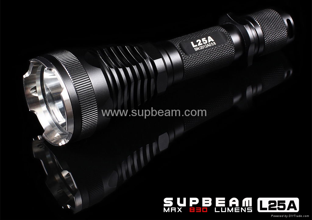 Cree XML U2 LED Max 830 lumen tactical flashlight-L25A