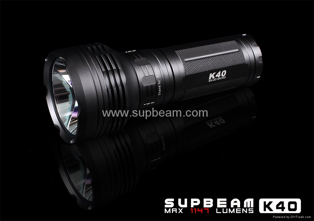 Supbeam Magnetic Control flashlight-K40 1147 lumens Cree XML U2 LED  1