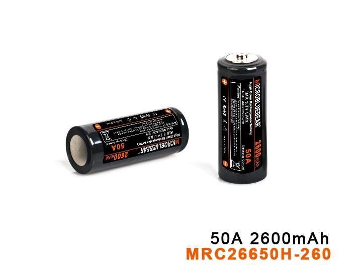 hot ecig battery 26650 50amp discharge  2600mah