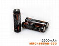 18650 2300mah Rechargeable LiMN battery-button top  1