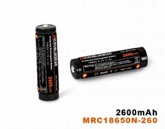 18650 2600mah with PCB protected