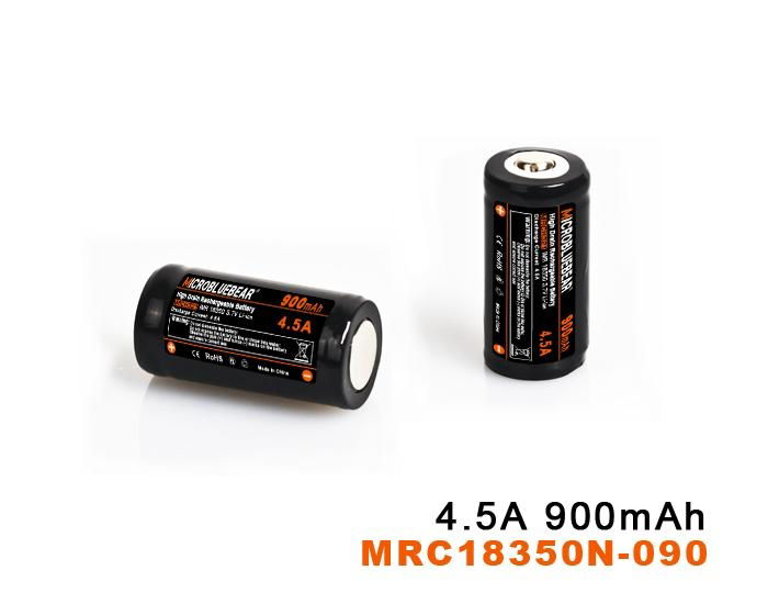 5C 4.5A 900mah 18350 Rechargeable battery